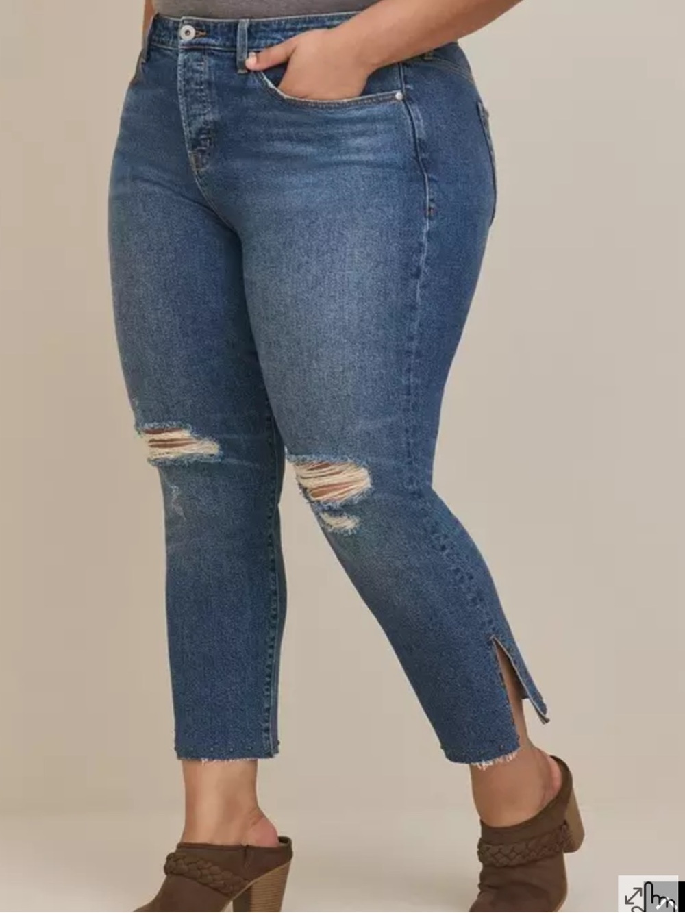 Torrid Straight Classic Denim High-Rise Studded Jean